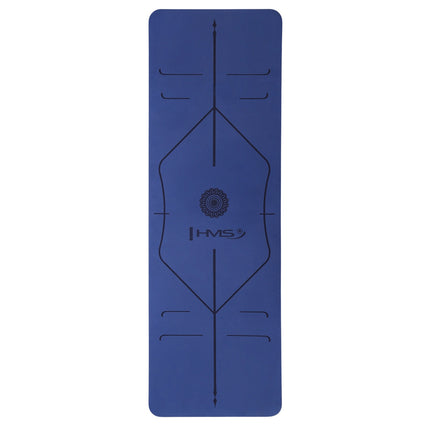 Yoga Mat TPE, Dark Blue, Non-Slip, 10mm Thick
