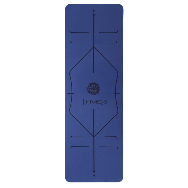 Yogamatte TPE, Dunkelblau, Rutschfest, 10mm Dick