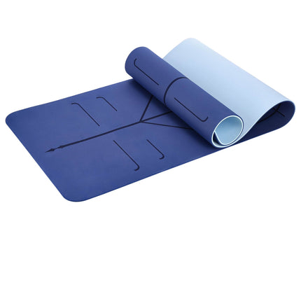 Yoga Mat TPE, Dark Blue, Non-Slip, 10mm Thick