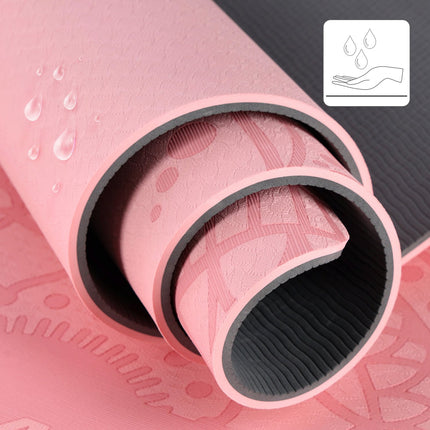 Yoga Mat TPE, Light Pink, Non-Slip, 10mm
