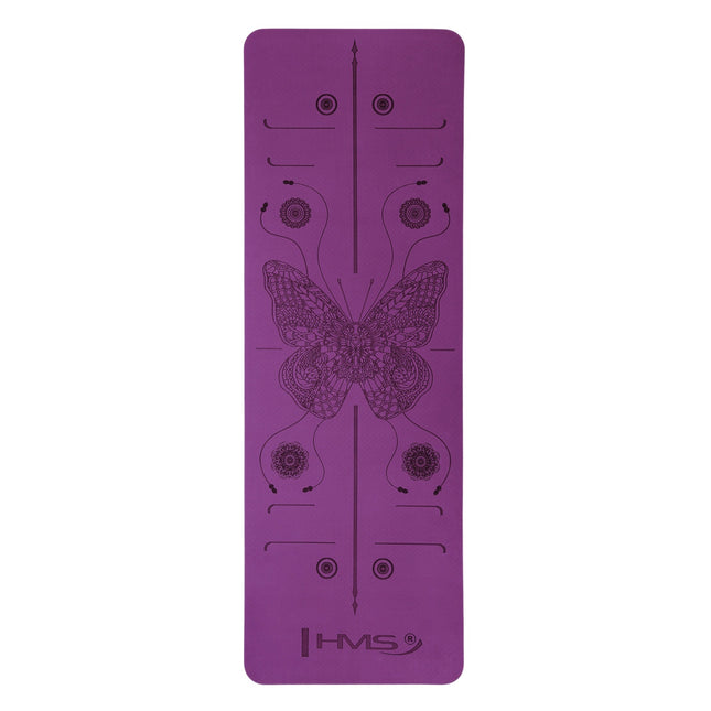 Yogamatte TPE Violett – rutschfest, umweltfreundlich