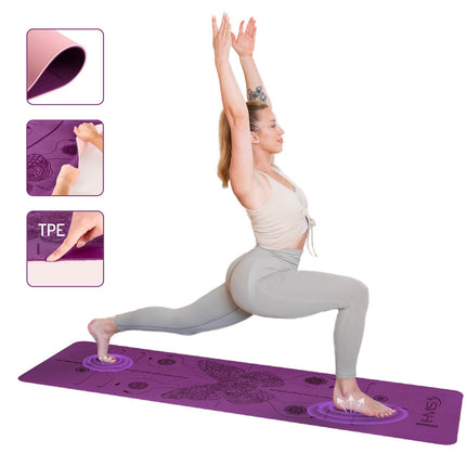 Yoga Mat TPE Violet – Non-Slip, Eco-Friendly