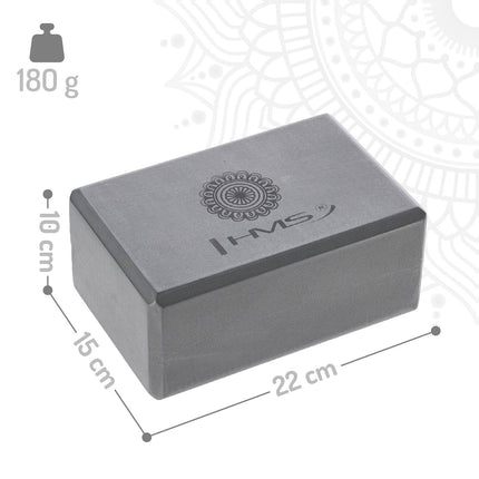 Yoga-Set – graue TPE-Matte, Block, Gurt