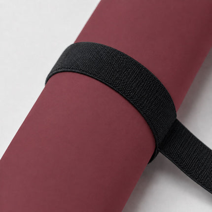 Yoga and Pilates Mat 5 mm with Carrying Strap, 68 x 183 cm, Burgundy