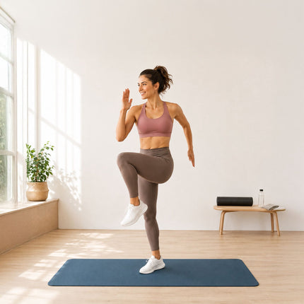 Yoga and Pilates Mat 5 mm with Carrying Strap, 68 x 183 cm, Dark Blue