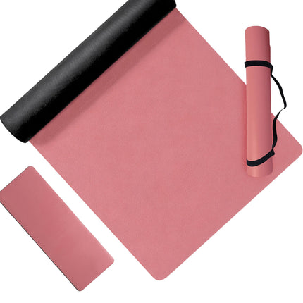 Yoga and Pilates Mat 5 mm with Carrying Strap, 68 x 183 cm, Pink