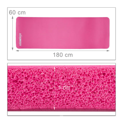 Yoga mat 1 cm thick solid color