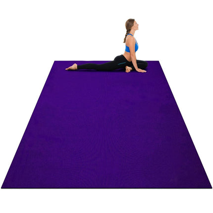 Yogamatte mit beidseitigem Anti-Rutsch-Design &amp; 2 verstellbaren Klettbändern lila