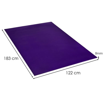 Yogamatte mit beidseitigem Anti-Rutsch-Design &amp; 2 verstellbaren Klettbändern lila