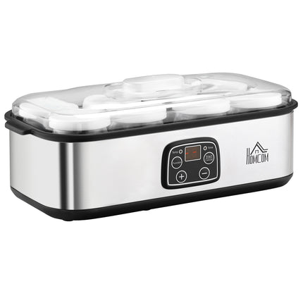 Yogurt machine 25W with LCD, 8 jars and adjustable temperature