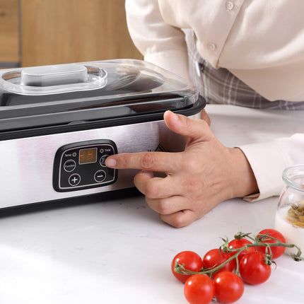 Yogurt machine 25W with LCD, 8 jars and adjustable temperature