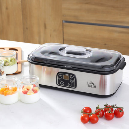 Yogurt machine 25W with LCD, 8 jars and adjustable temperature