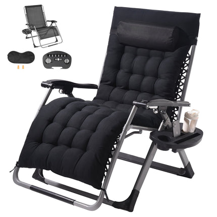 Zero Gravity Chair, 33 Inch Adjustable, 500 lb, Cup Holder