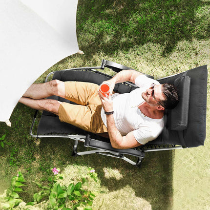 Zero Gravity Chair, 33 Inch Adjustable, 500 lb, Cup Holder