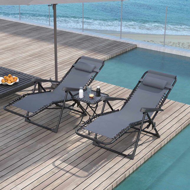 Schwerelosigkeits-Stuhl-Set mit Tisch, verstellbare Rückenlehne