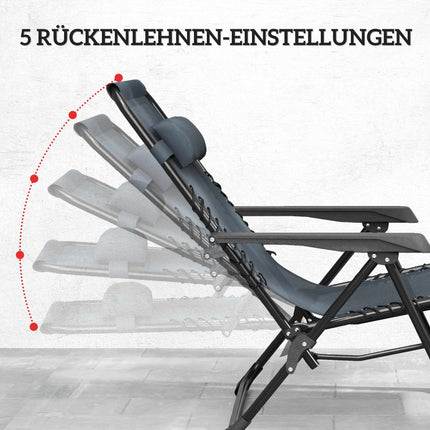 Zero Gravity Chair Set with Table, Adjustable Recline