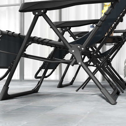 Zero Gravity Chair Set with Table, Adjustable Recline