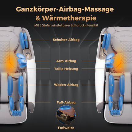Zero Gravity Shiatsu-massagestoel met warmte- en luchtmassage