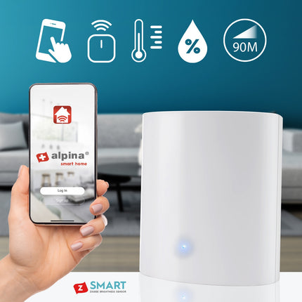 Capteur de climat/humidité intelligent Zigbee 4,2 x 4 cm