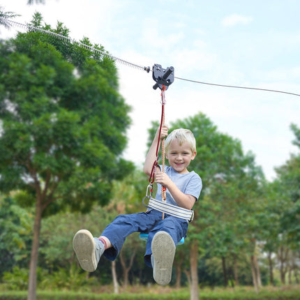 Zip Line Kit 24.38 m, 227 kg Capacity, Seat and Harness