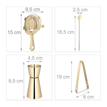 cocktail shaker set in 5 parts