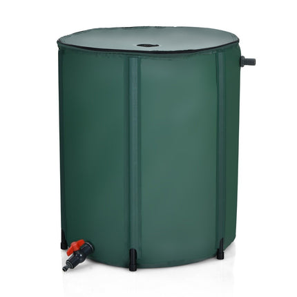 Baril de pluie pliable pour le stockage de l'eau 60 cm x 60 cm x 80 cm vert foncé