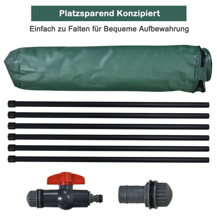 Baril de pluie pliable pour le stockage de l'eau 60 cm x 60 cm x 80 cm vert foncé