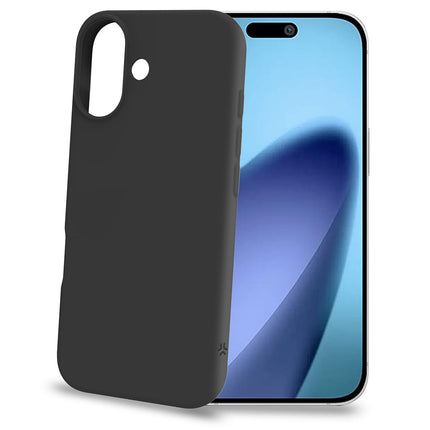 iPhone 17 Soft-Rubber-Hülle, Schwarz, Kratzfest