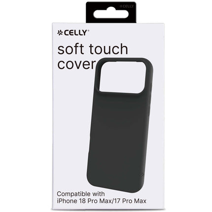 iPhone 18/17 Pro Max Soft Rubber Case – Black