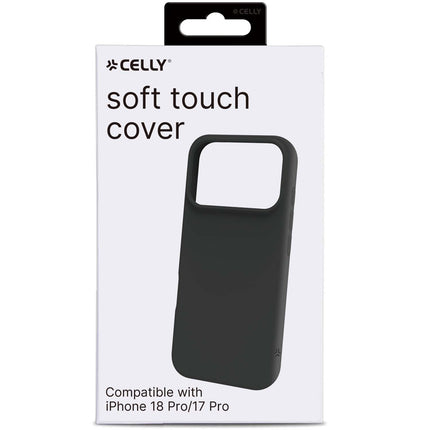iPhone 18/17 Pro Soft Rubber Case – Schwarz, Seidig Mattiert
