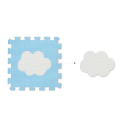 Puzzlematte mit 18 Teilen Wolke