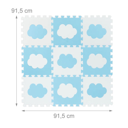 Puzzlematte mit 18 Teilen Wolke