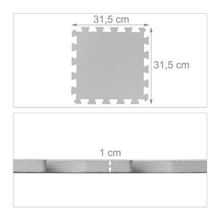 tapis puzzle avec 25 pièces et bordure