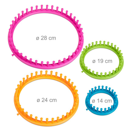 round knitting ring set in 6 parts