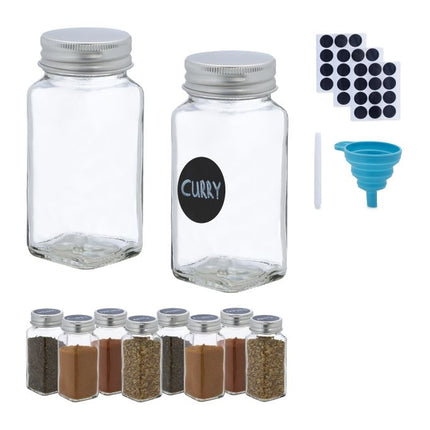 set of 10 spice jars