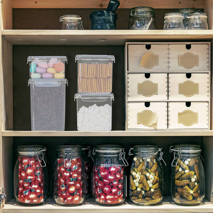 set of 10 storage jars with lids