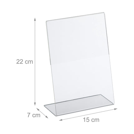 set of 10 table stands DIN A5