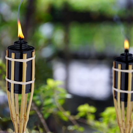 set of 12 garden torches 90 cm