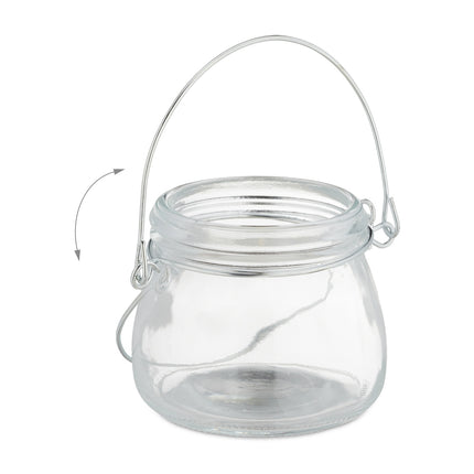 ensemble de 12 lanternes en verre en 3 tailles