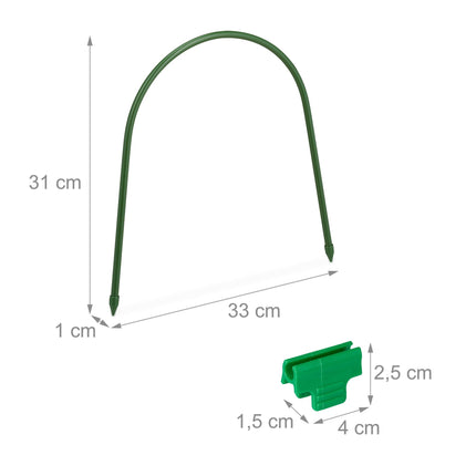 set of 12 tunnel arches with plant clips