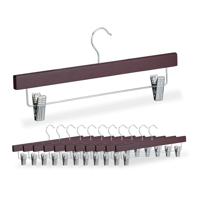 set of 12 wooden hangers