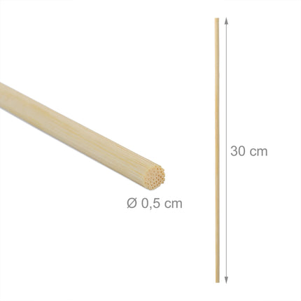 sada 200 bambusových tyčinek 30 cm