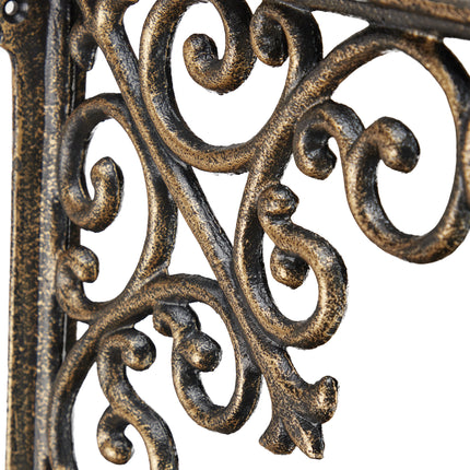 ensemble de 2 supports d'étagères antiques