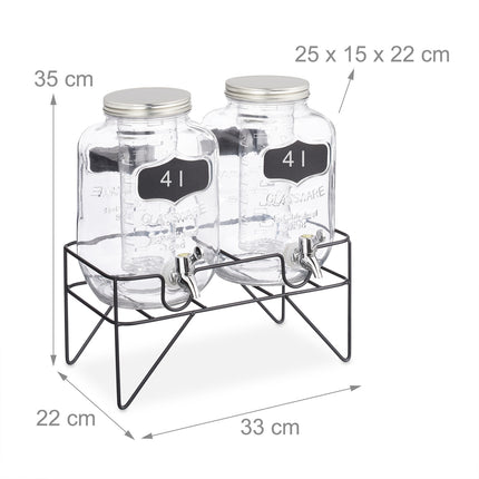2er Set Getränkepumpen 4L mit Ständer