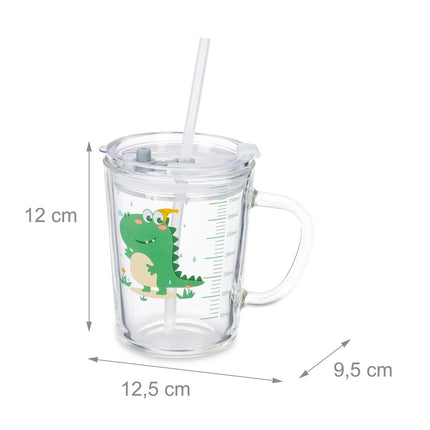 lot de 2 verres pour enfants avec motifs dinosaures
