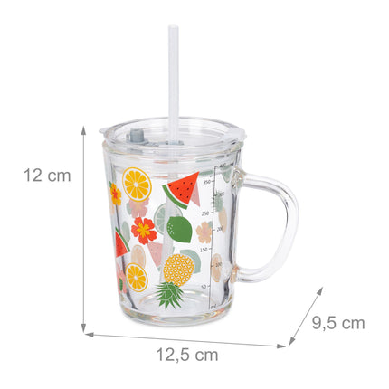 lot de 2 verres pour enfants à motifs de fruits