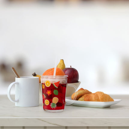 lot de 2 verres pour enfants à motifs de fruits