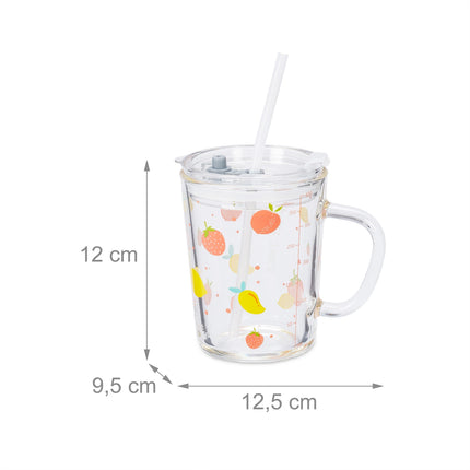2er-Set Kindergläser mit Fruchtmotiven