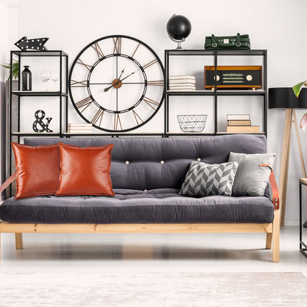 set of 2 cushions in leather look