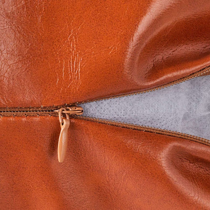 set of 2 cushions in leather look